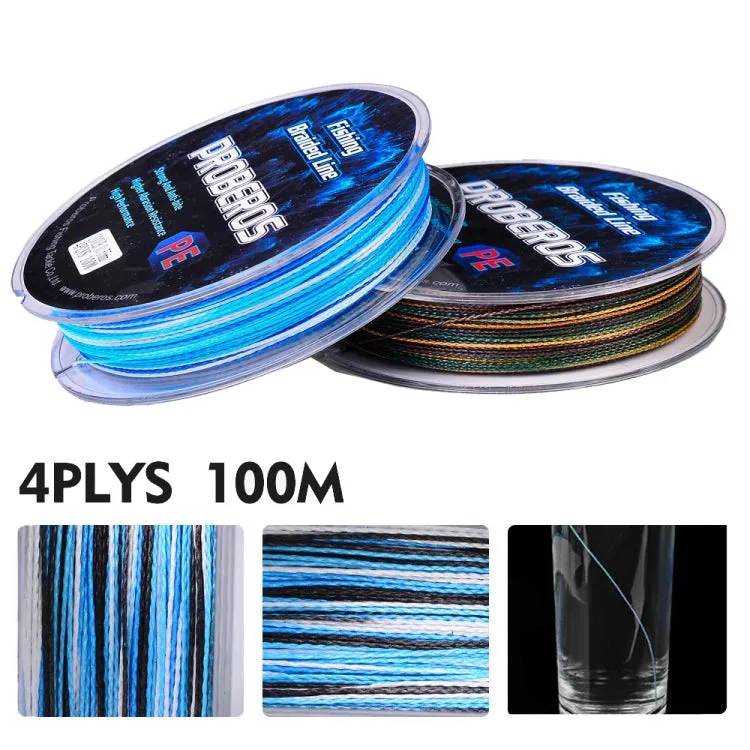 2 PCS PROBEROS 4 Edits 100M Strong Horse Fish Line, Line number: 3.0 / 30LB(Green)