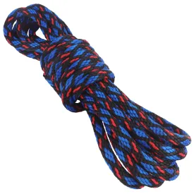 5/8 Solid Braid - Black w/ Blue Diamonds & Red Tracer
