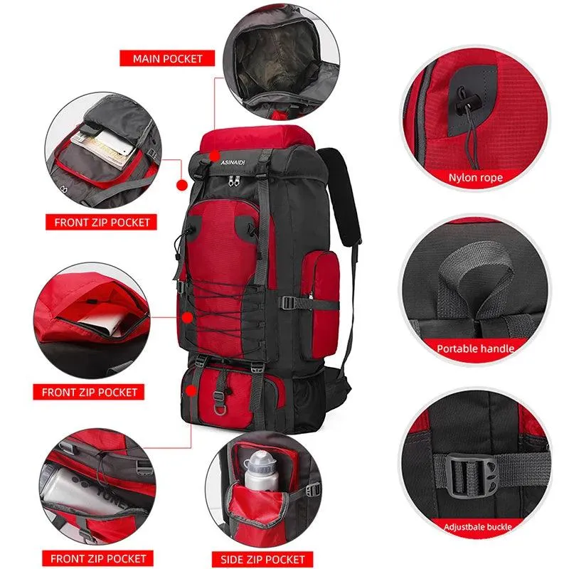 80L Waterproof Camping & Hiking Backpack – Large Travel & Tactical Outdoor Rucksack 🏕️
