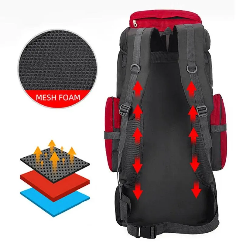 80L Waterproof Camping & Hiking Backpack – Large Travel & Tactical Outdoor Rucksack 🏕️