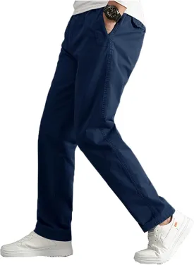 AIFARLD Mens Cargo Pants Elastic Waist Pants Sport Jogger Long Trousers for Hiking Fishing Running Workout