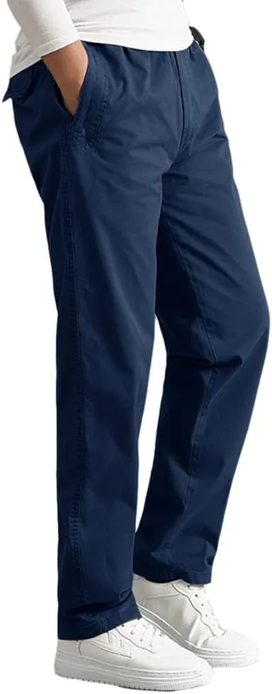 AIFARLD Mens Cargo Pants Elastic Waist Pants Sport Jogger Long Trousers for Hiking Fishing Running Workout