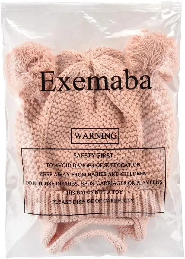 Baby Beanie Earflaps Hat - Infant Toddler Girls Boys Soft Warm Knit Hat Kids Winter Hat with Fleece Lining