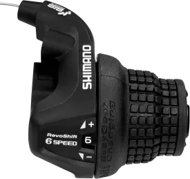 Bike Gear Shifters 6 Speed, Bicycle Revoshift Right SL-RS25-6 6R Shift Lever Bicycle Twist Grip Thumb Gear Shifter for MTB Folding Mountain Bike (RS25-6R)
