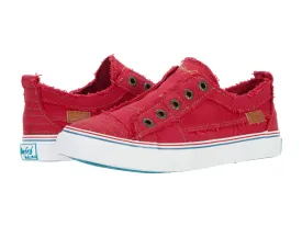 Blowfish Malibu Women's Play Slip On Comfort Fashion Sneaker Jester Red Hipster Smoked Twill (6.5, Jester Red Hipster Smoked Twill)