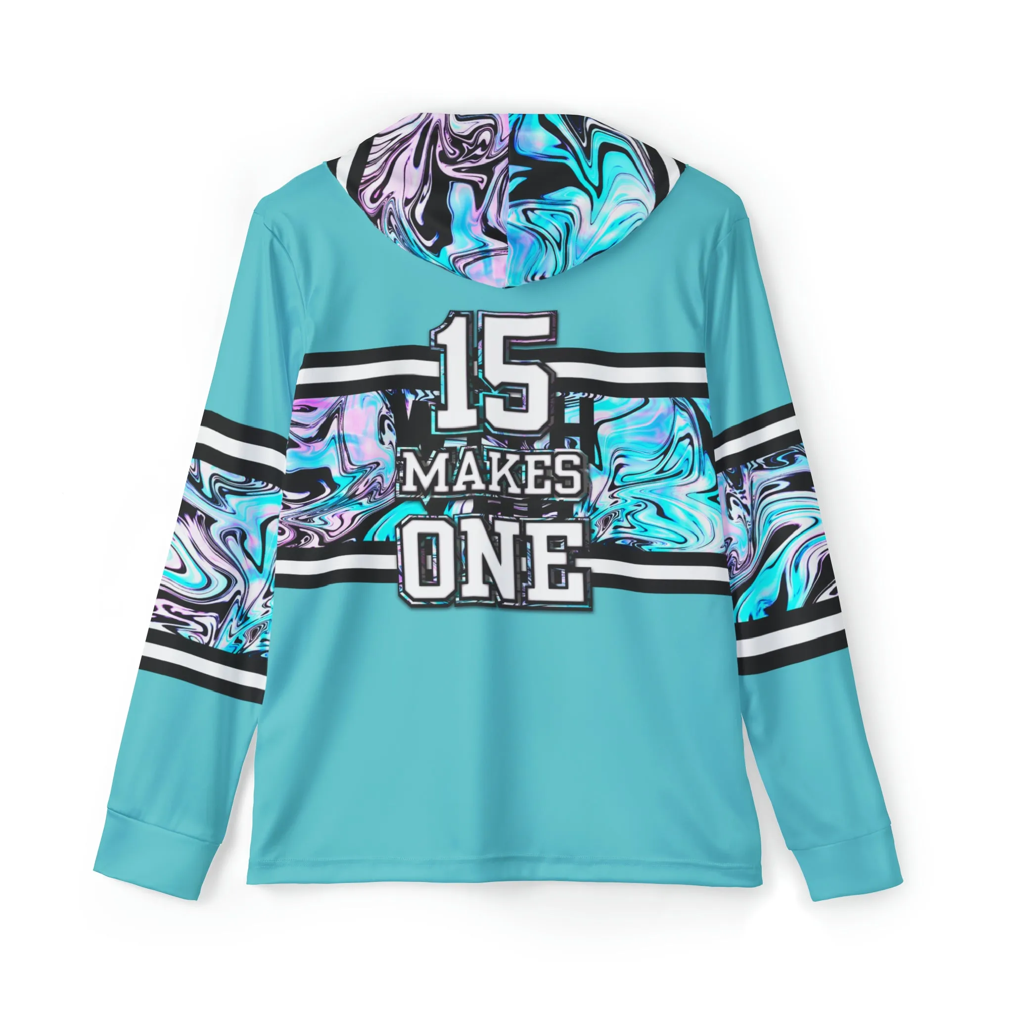 Blueberry Trails 15 Makes One Lightweight Moisture Wicking Hoodie (Aqua)
