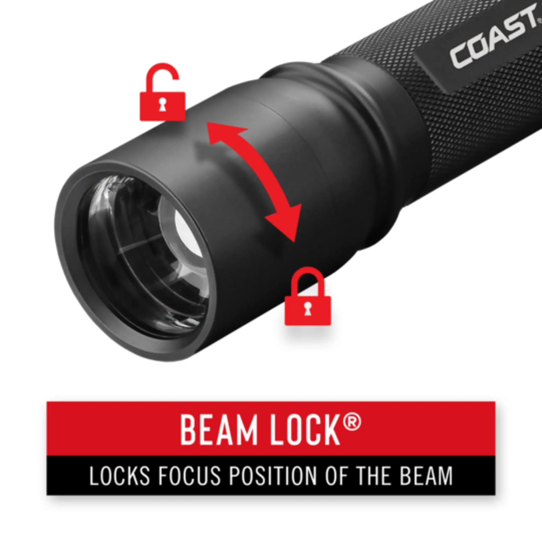 Coast® XPR9 Rechargeable Dual-Power LED Flashlight - 1000 Lumens, 225M Beam, SLIDE FOCUS®, 3 Modes, Compact, Durable, Versatile, Reliable