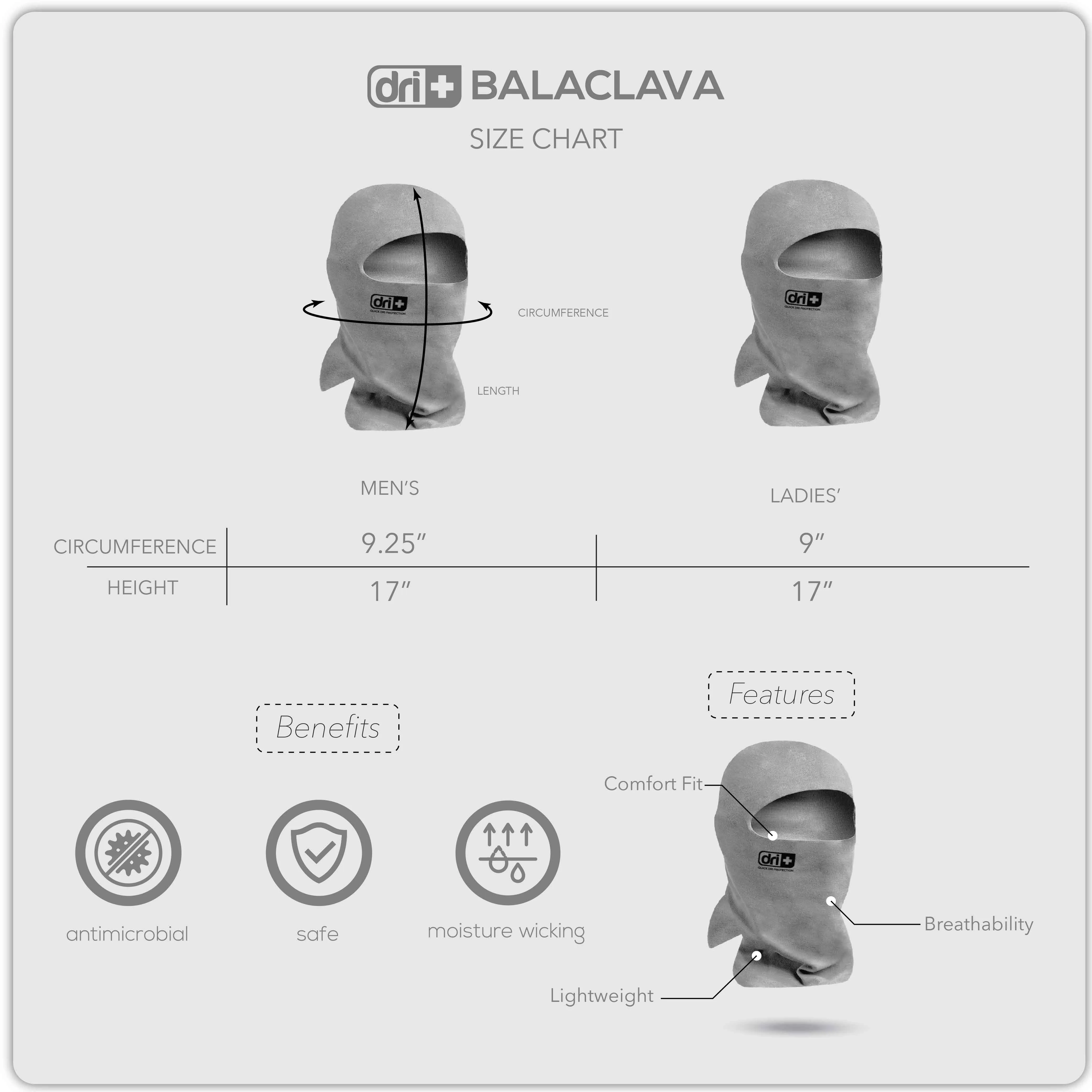 Dri Plus Men's Japanese Art Yuusha Washable Multi-Functional Moisture Wicking Balaclava 1 piece DMB3301