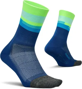Feetures Elite Light Cushion Mini Crew Sock - Sport Sock with Targeted Compression - (1 Pair)