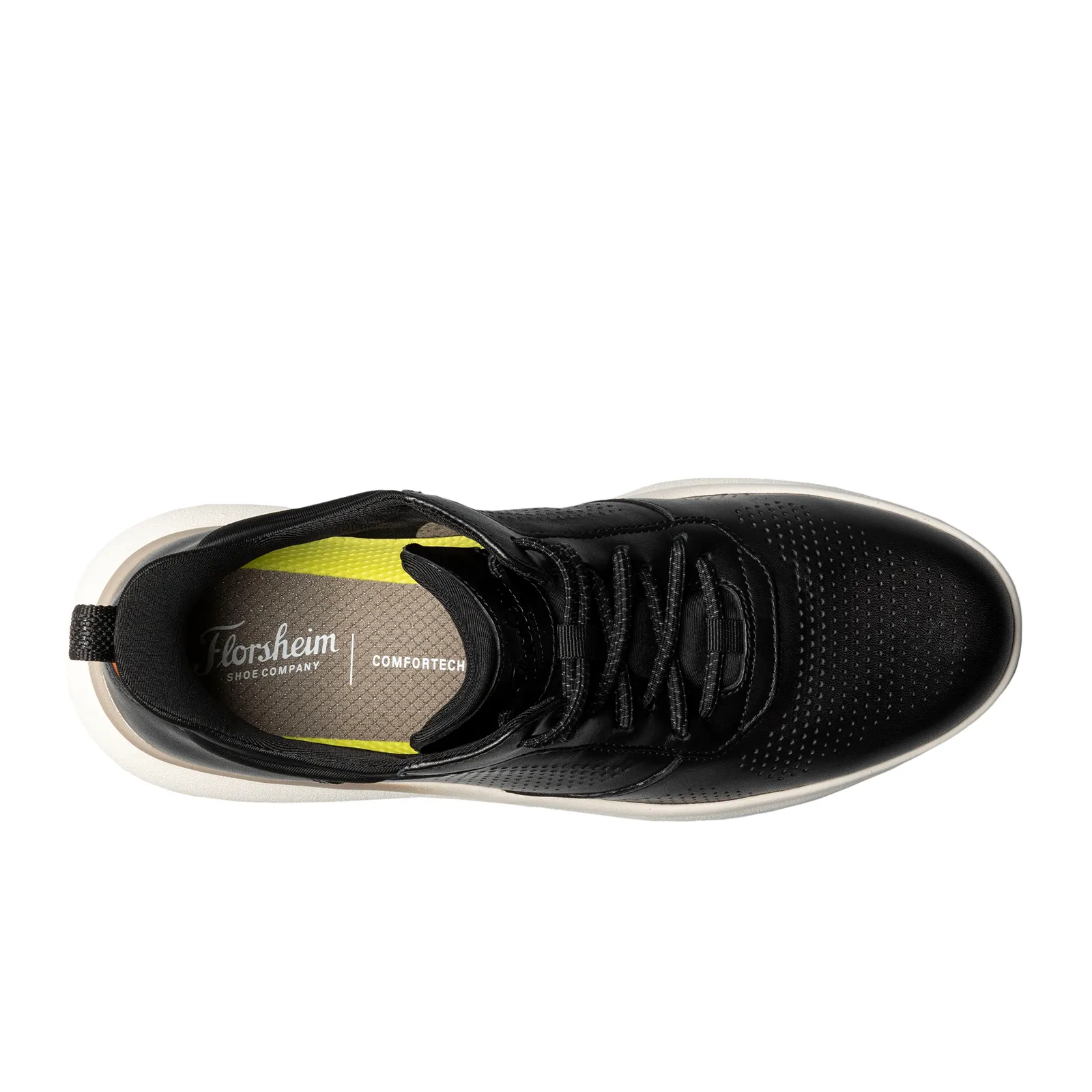 Florsheim Fleet Perf Toe Elastic Lace Sneaker (Men) - Black