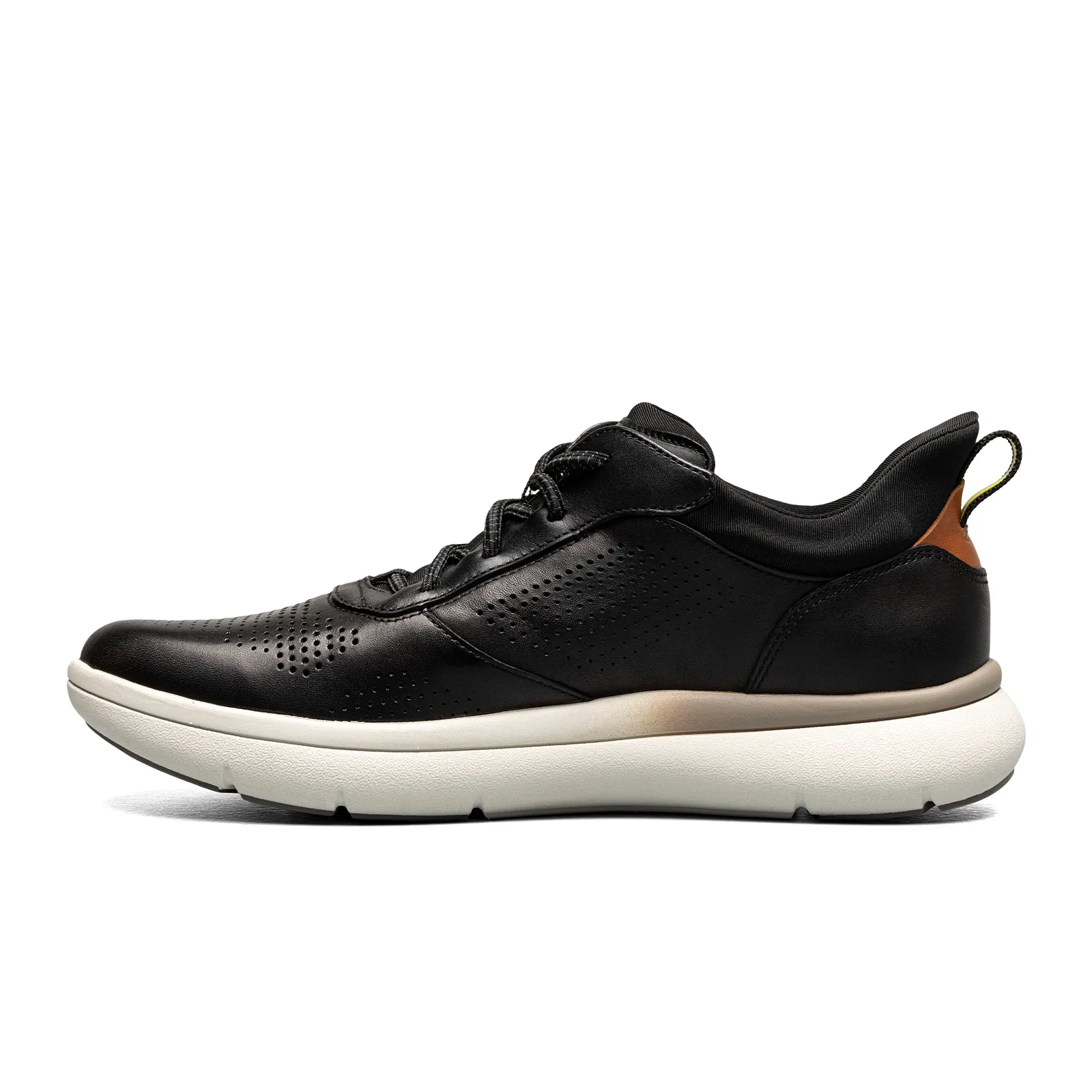 Florsheim Fleet Perf Toe Elastic Lace Sneaker (Men) - Black