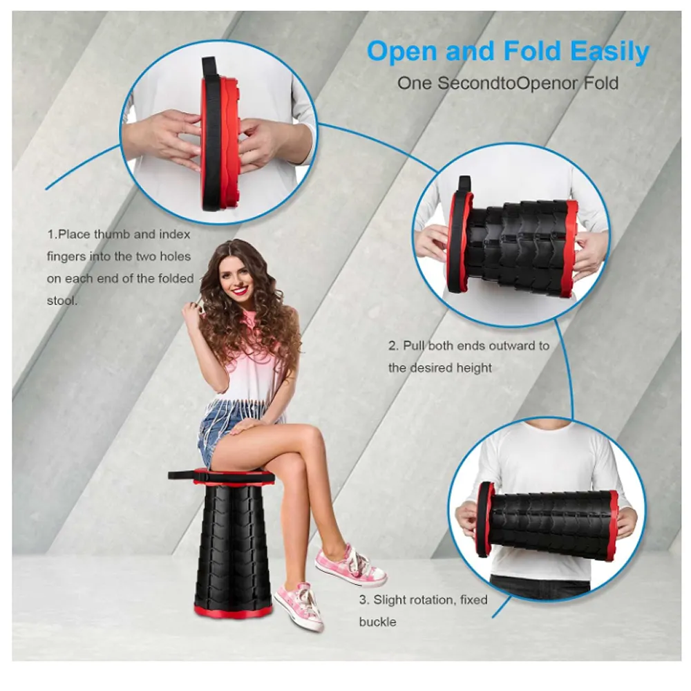 Foldable Telescopic Lightweight Compact Stool M24-16-5