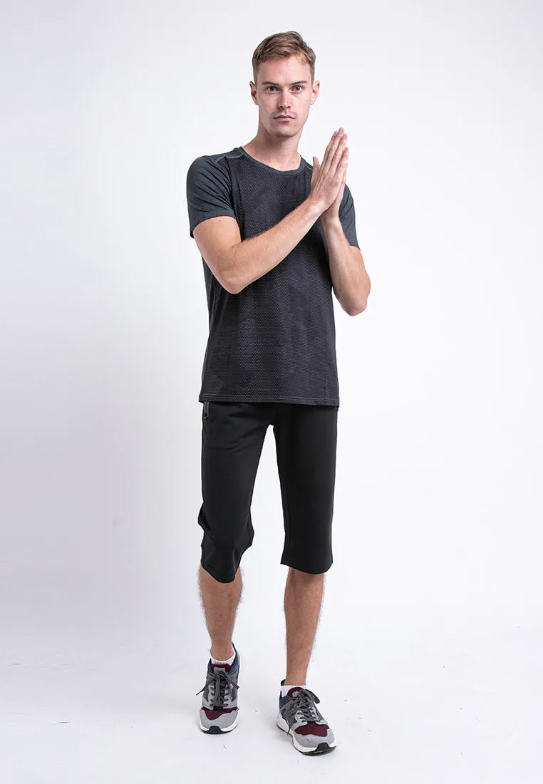 Forest Stretchable Dri Fit 3 Quarter Casual Shorts Men Quick Dry Short Pants Men | Seluar Pendek Lelaki - PL65819