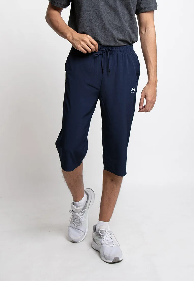 Forest Stretchable Dri-Fit 3 Quarter Quick Dry Short Pants Men | Seluar Pendek Lelaki - 65797