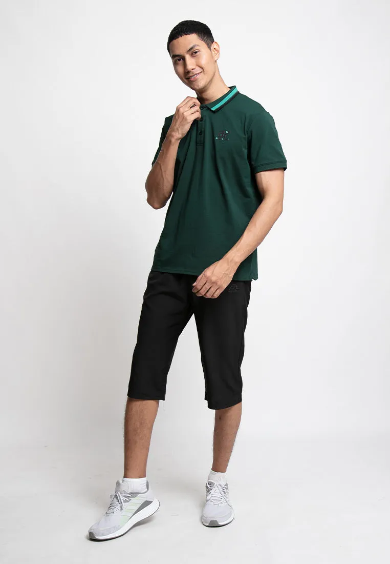 Forest Stretchable Dri-Fit 3 Quarter Quick Dry Short Pants Men | Seluar Pendek Lelaki - 65797