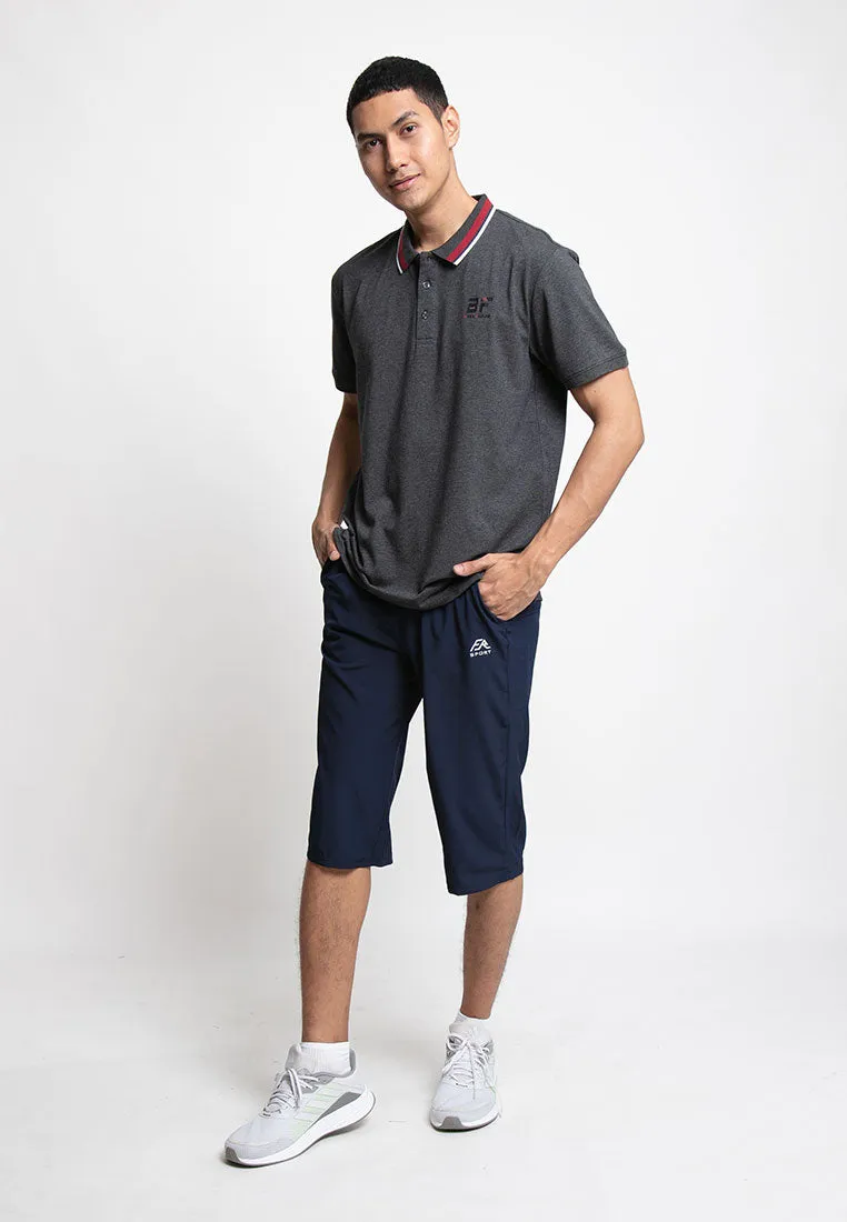 Forest Stretchable Dri-Fit 3 Quarter Quick Dry Short Pants Men | Seluar Pendek Lelaki - 65797