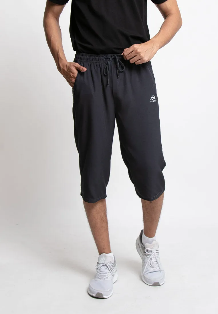 Forest Stretchable Dri-Fit 3 Quarter Quick Dry Short Pants Men | Seluar Pendek Lelaki - 65797