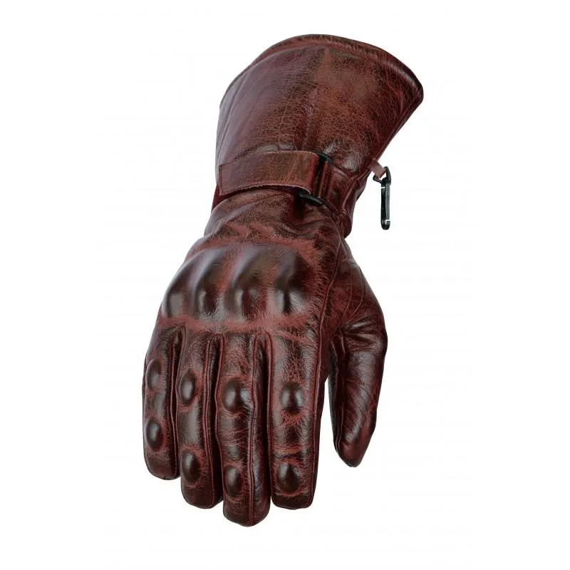 Gallanto Motorcycle Armoured Thinsulate Leather Winter Long Gloves Biker