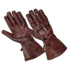Gallanto Motorcycle Armoured Thinsulate Leather Winter Long Gloves Biker