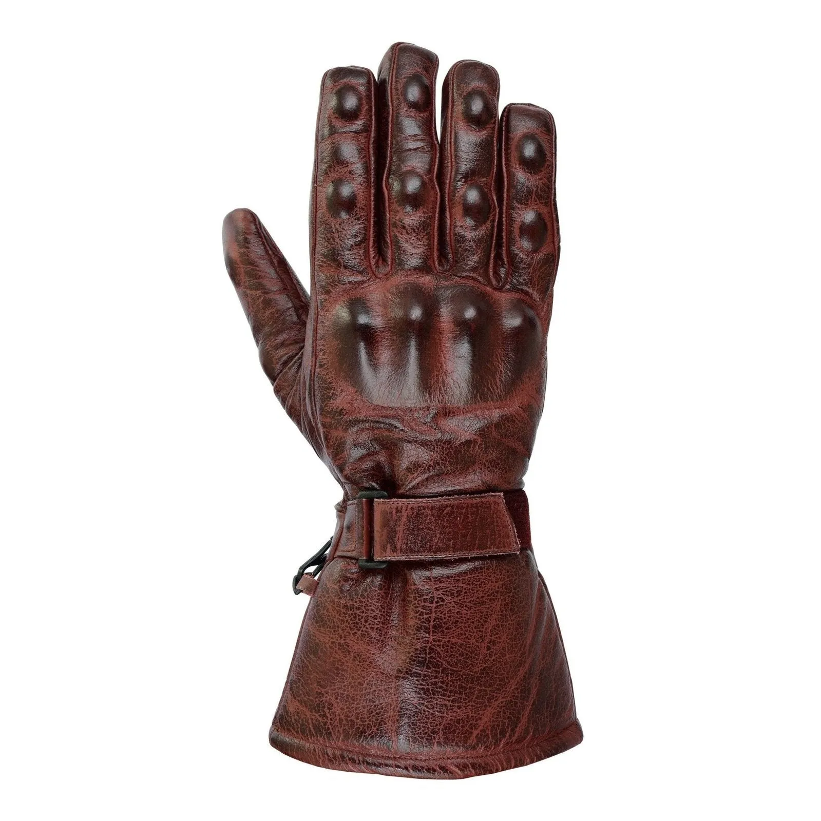 Gallanto Motorcycle Armoured Thinsulate Leather Winter Long Gloves Biker