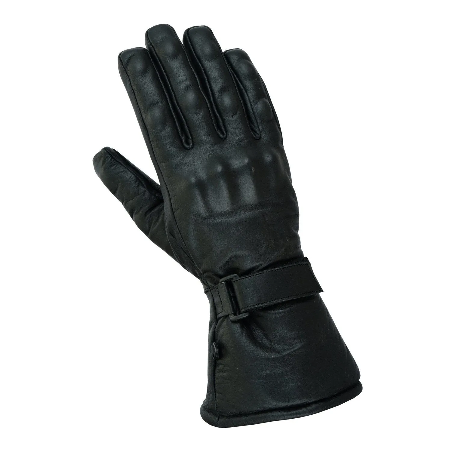 Gallanto Motorcycle Armoured Thinsulate Leather Winter Long Gloves Biker