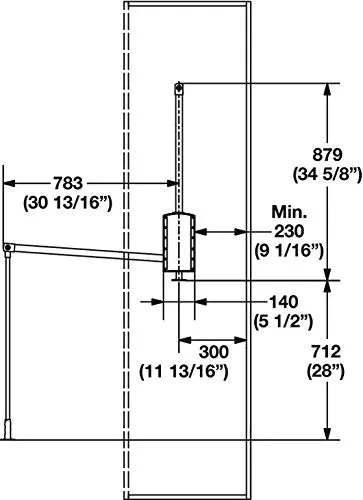 Hafele 805.31.323 Pull Down Closet Wardrobe Rod Lift, Heavy Duty 33 lbs Load Capacity Black