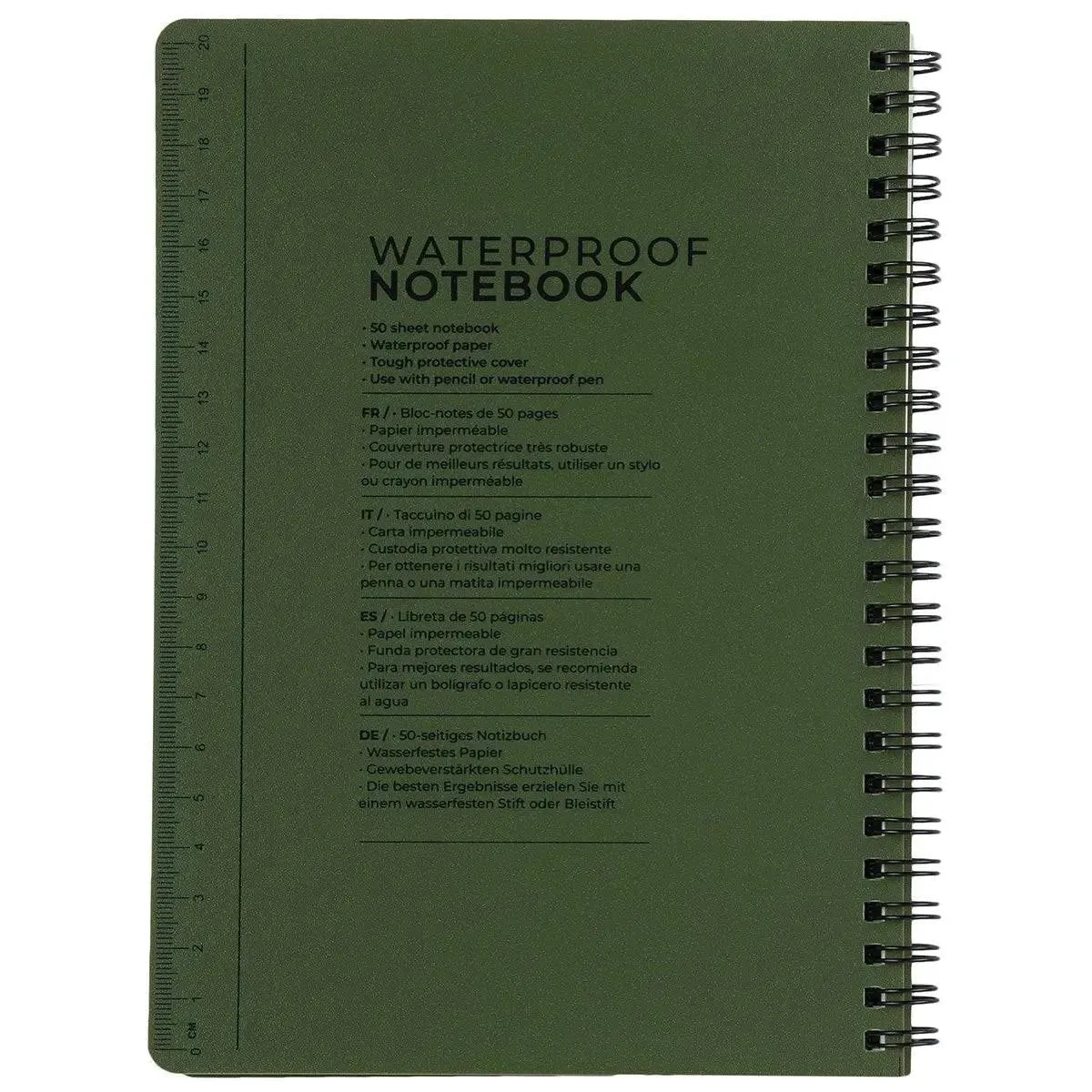 Highlander A5 Waterproof Notebook Olive Green