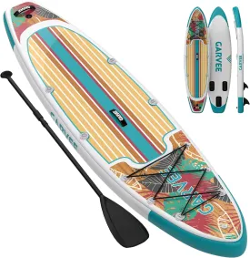 Inflatable Paddle Board for Adult, 10.6ft x 32"/ 11ft x 34" Extra Wide Inflatable Stand Up Paddle Board with Premium Accessories Suitable for Sea and Lakes