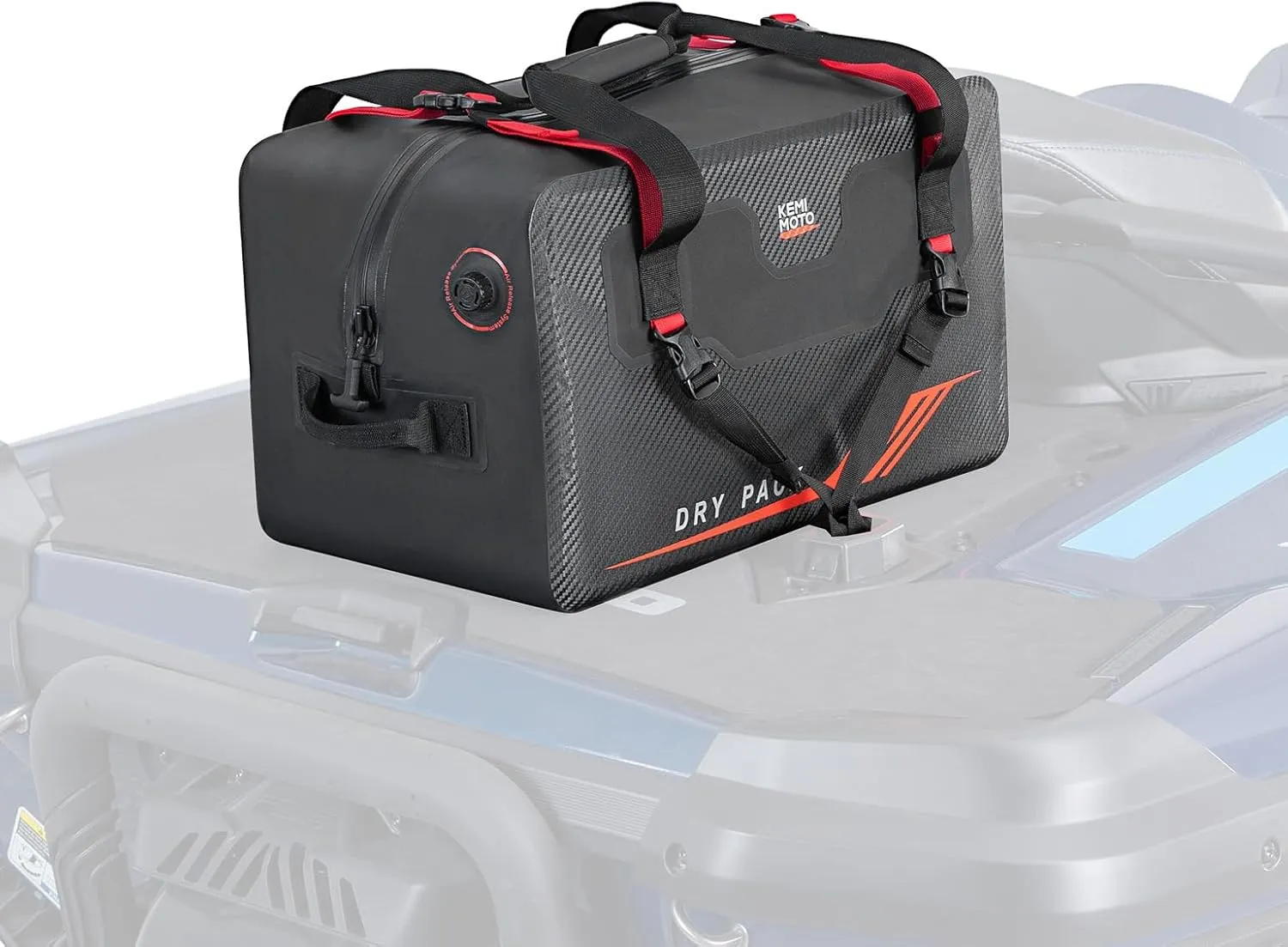 KEMIMOTO Waterproof Duffle Bag 45L Heavy Duty Marine Dry Bags Backpack Jet Ski Motorcycle Tail Bag Large Storage Travel Luggage For Boat Camping With Quick-Fixed Straps Compatible With Sea-Doo LinQ