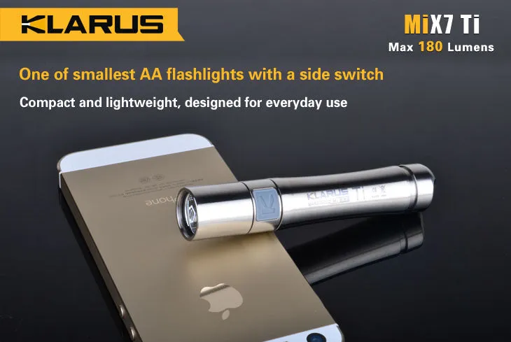 Klarus MiX7 Ti 1 x AA CREE XP-G2 1A 180 Lumen LED Flashlight