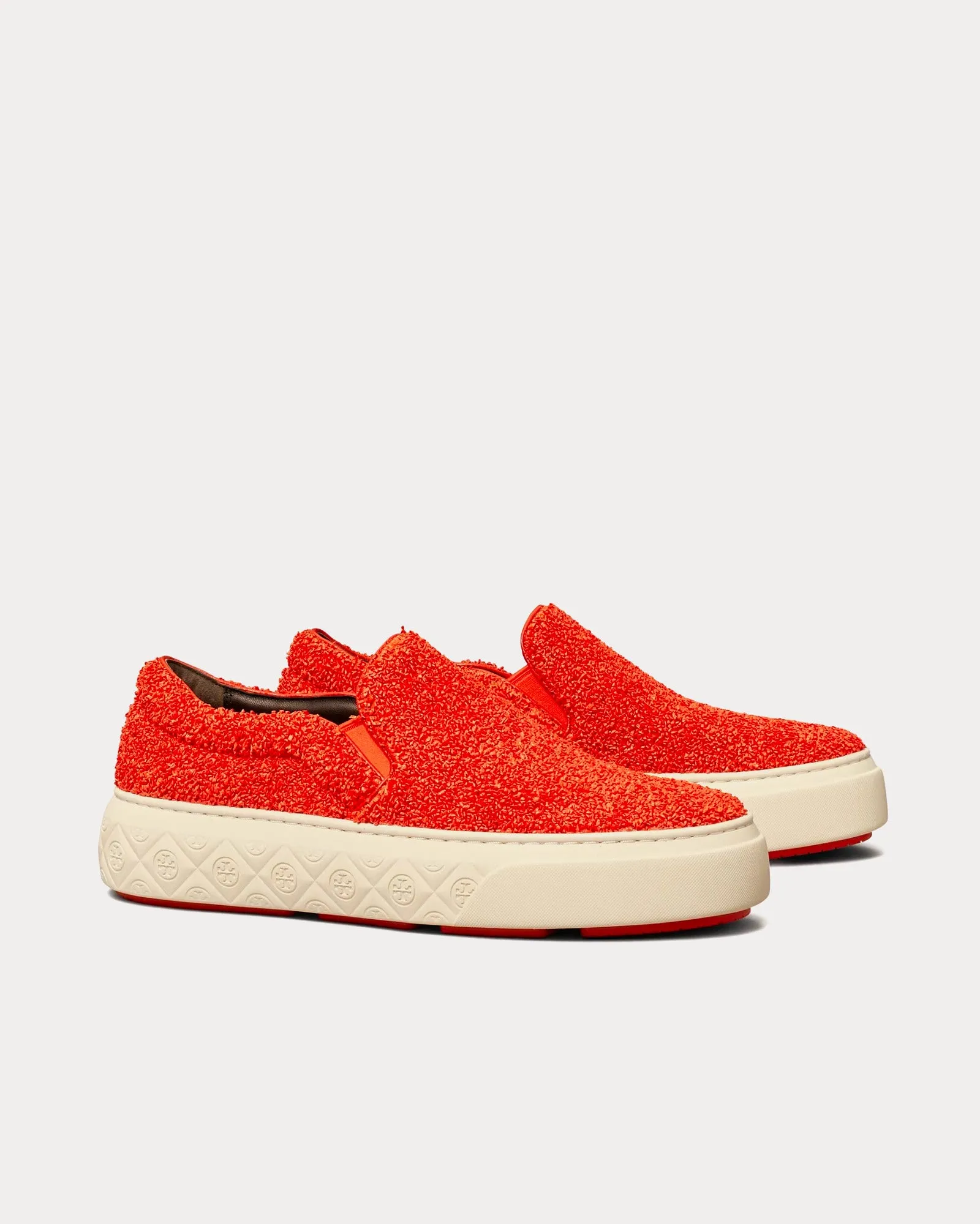 Ladybug Raffia & Leather Piper Red Slip On Sneakers