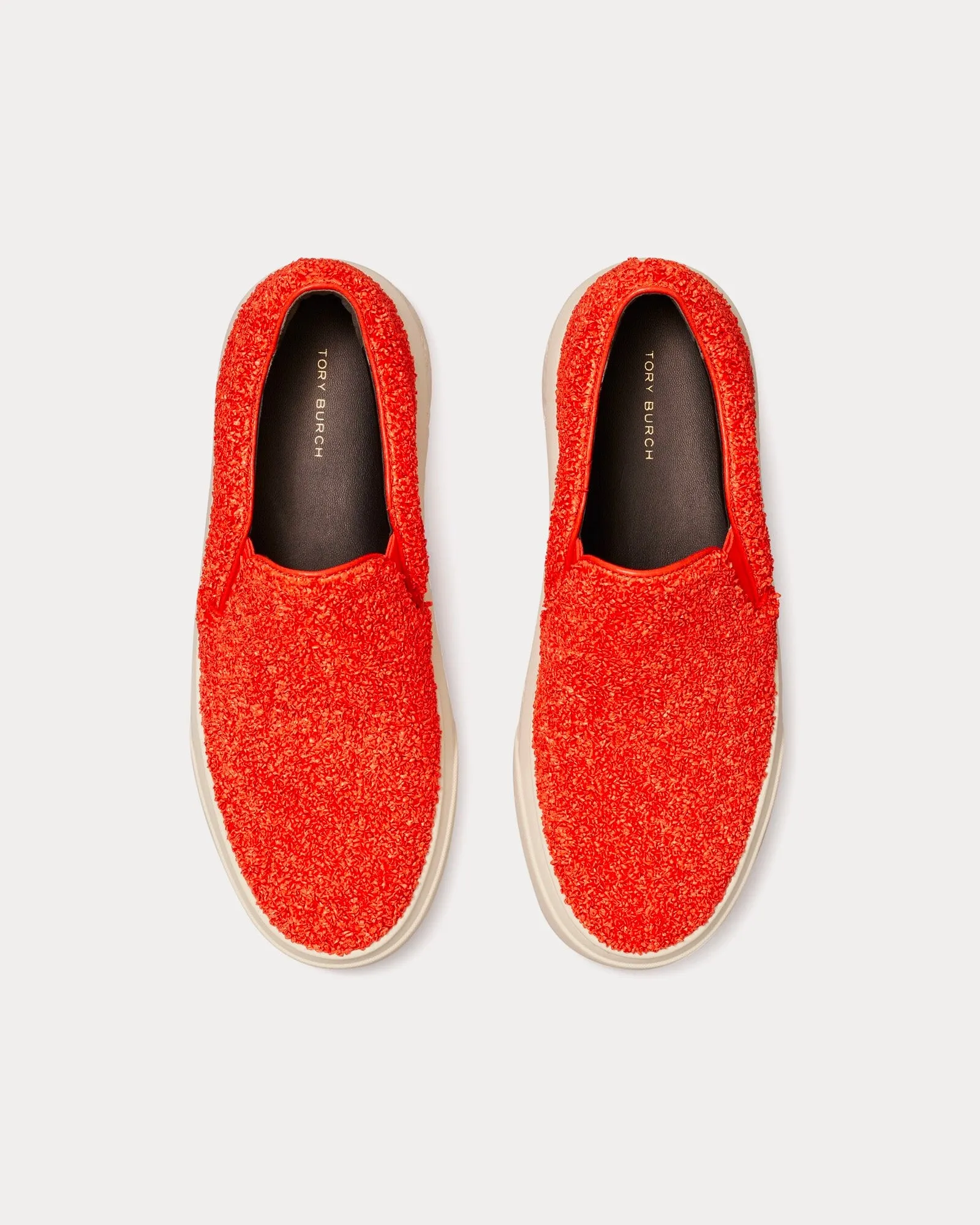 Ladybug Raffia & Leather Piper Red Slip On Sneakers