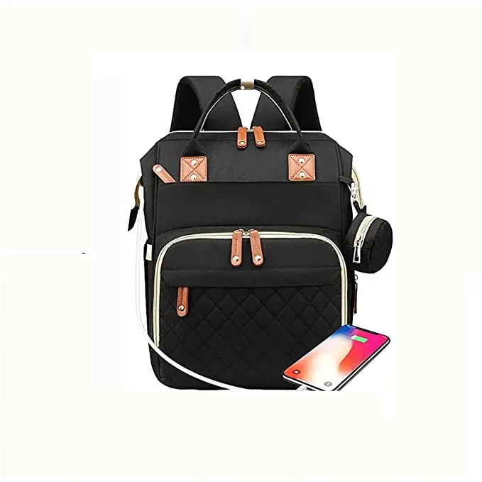 Large Capacity 0. Bag/Backpack with Bassinet and charging cable