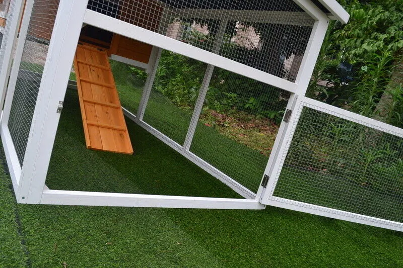 Large Chicken Coop Hen House with Run Built in
