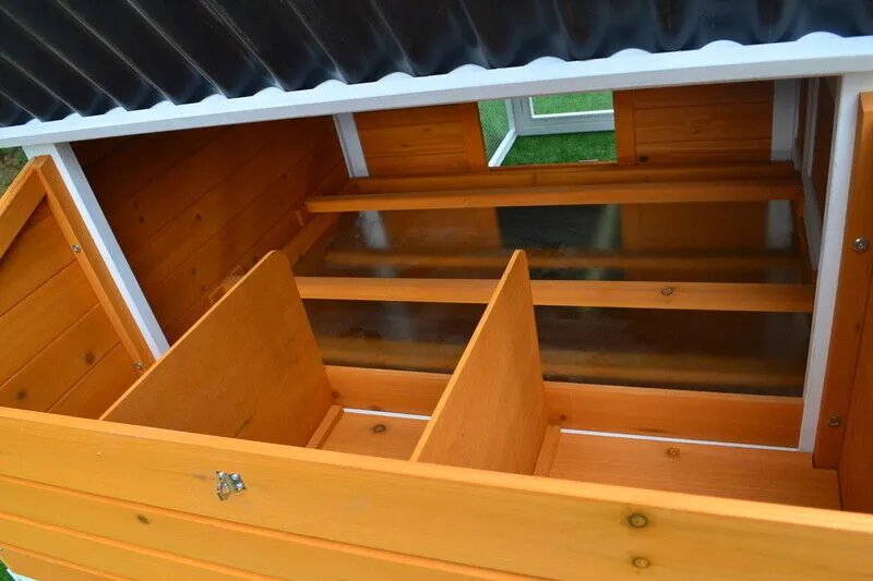 Large Chicken Coop Hen House with Run Built in