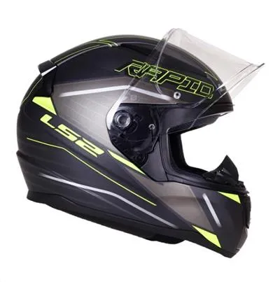 Ls2 Ff353 Rapid  Rokku Full Face Helmet  M.Black H-V Yellow-06