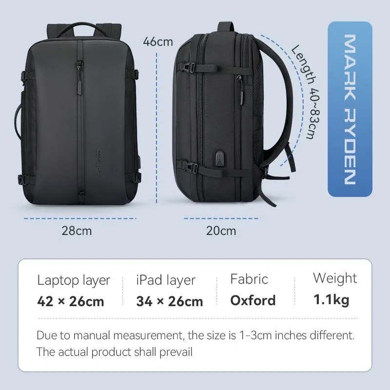 Mochila: Compact High-Capacity, & Smart USB Laptop Backpack