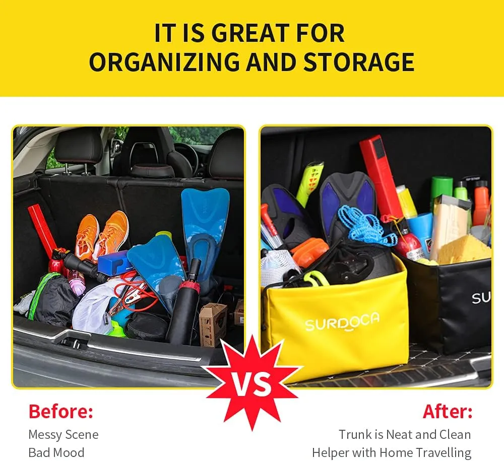 Multifunctional Foldable Car Storage Box SURDOCA