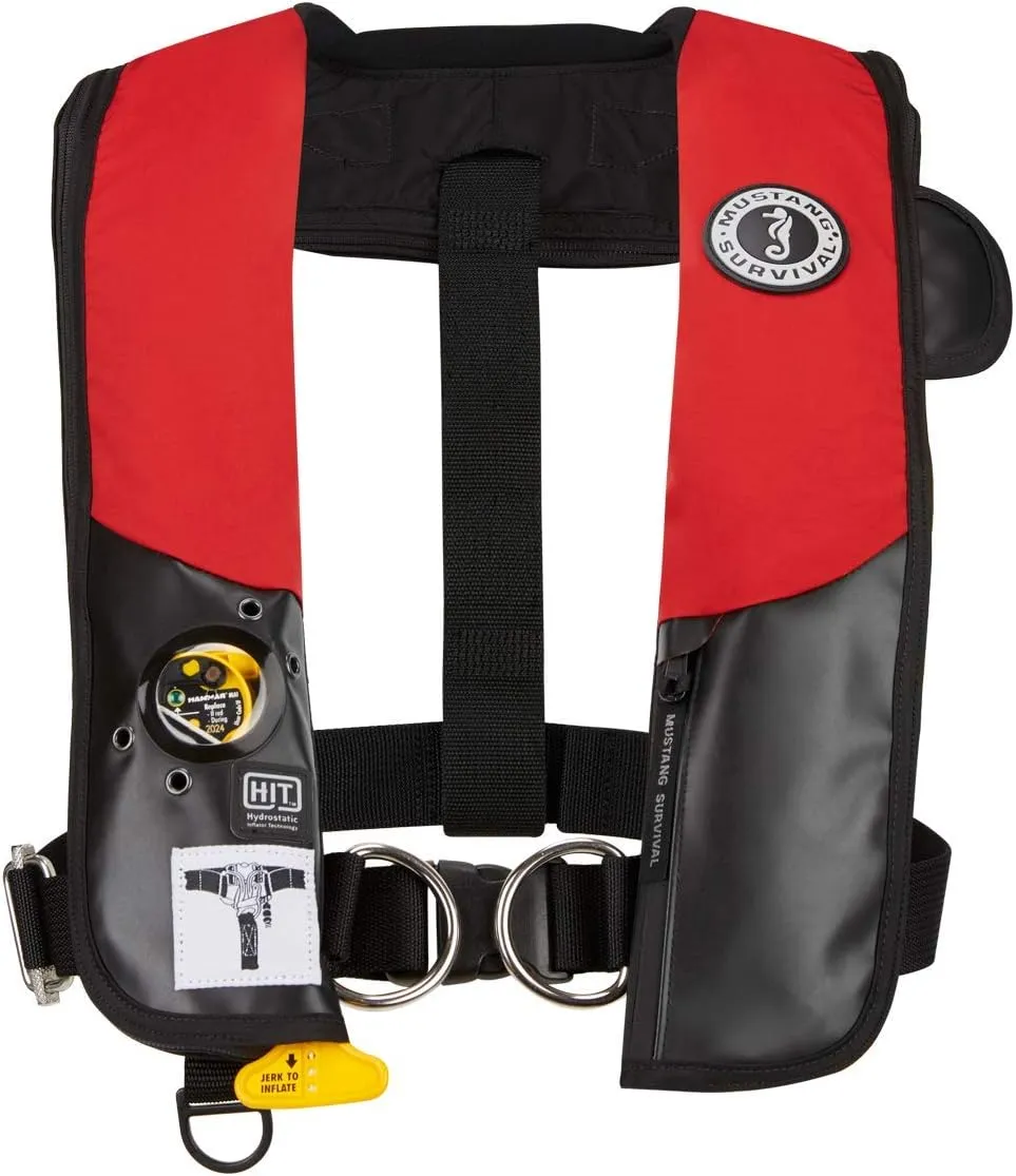 Mustang Survival Corp Inflatable PFD with HIT (Auto Hydrostatic) with Harness