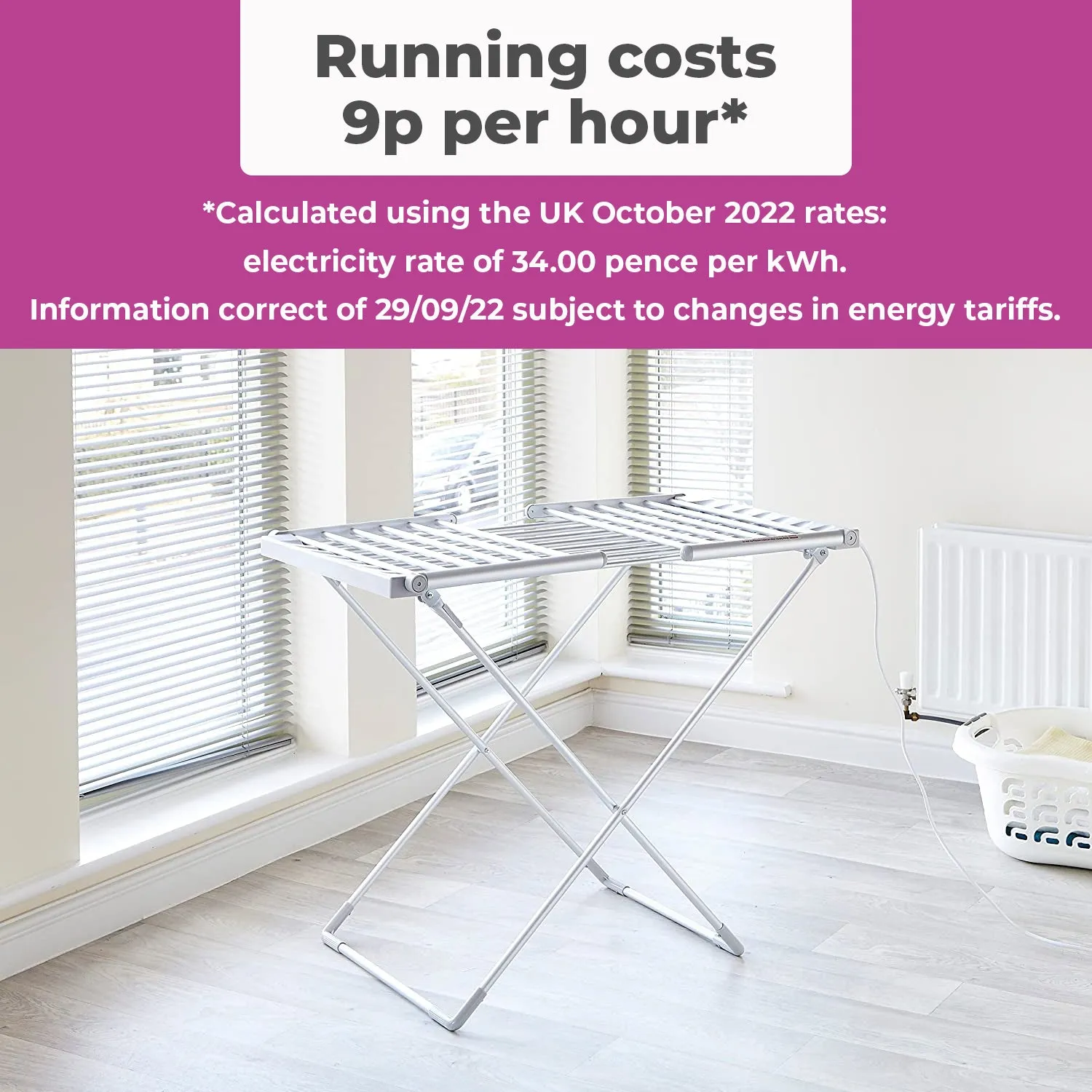 Neo Electric Heated Winged Airer Clothes Dryer Rack