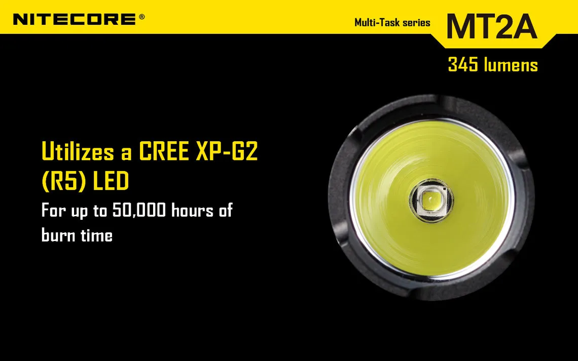 Nitecore MT2A 345 lumens LED Multi-Task Flashlight