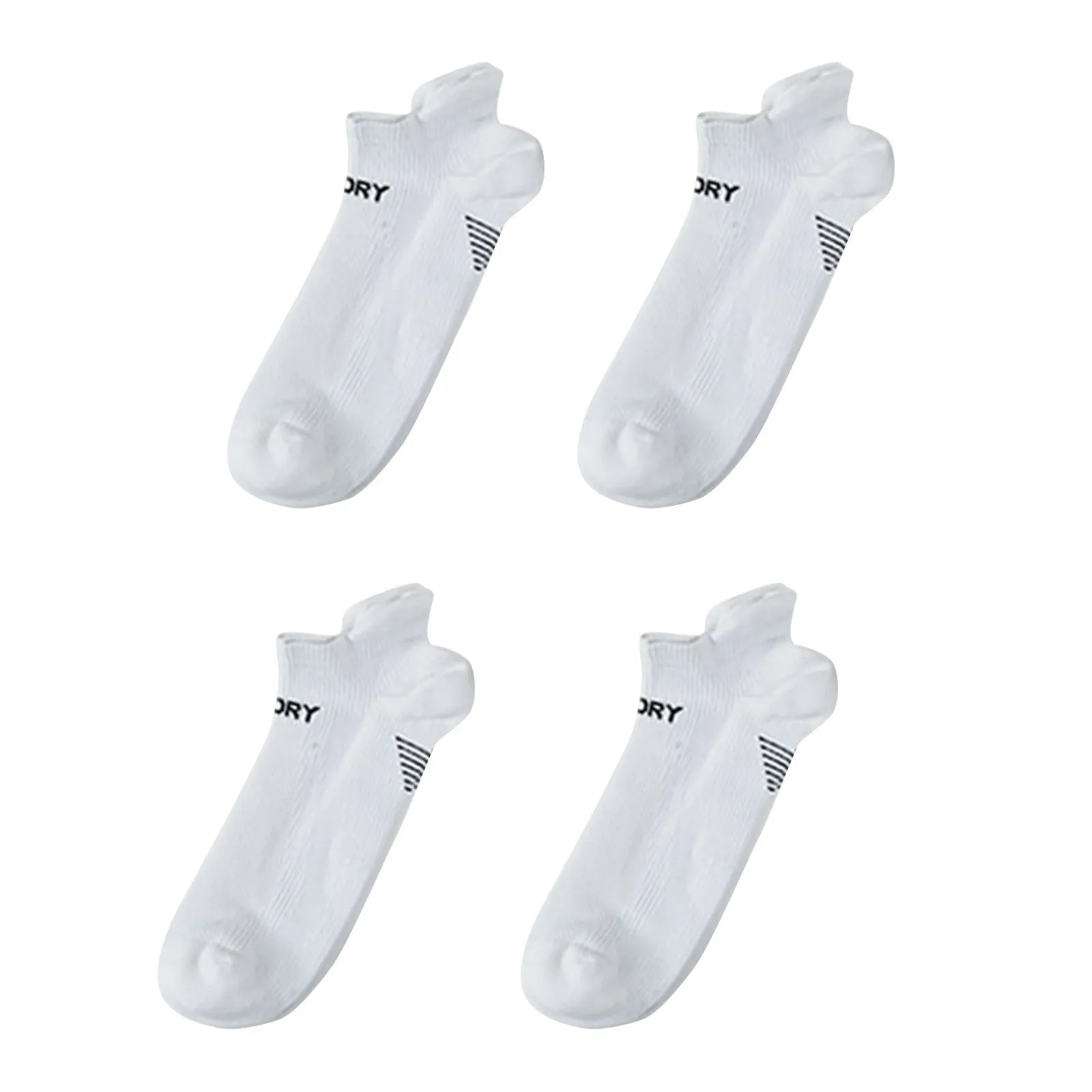 NNEDSZ 4 Pack Medium White Seamless Sport Sneakers Socks Non-Slip Heel Tab