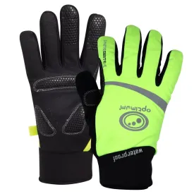 Optimum Sport Winter Cycling Gloves Nitebrite Thermal Fluro Green