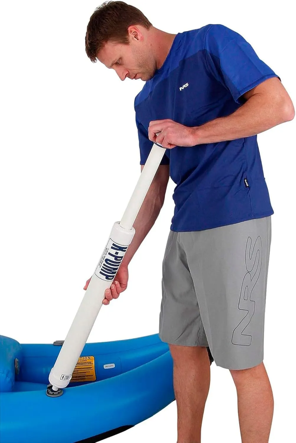 Outcast K-Pump - No-Hose High-Volume 9-Psi Durable ABS Plastic Boat/Float Tube Inflator with Storage Bag, Lubricant & Inflation Adapters