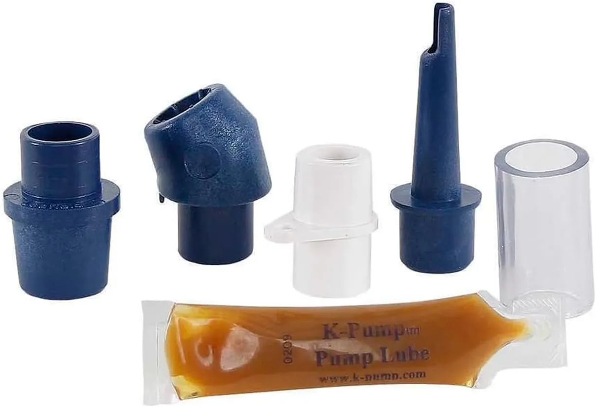 Outcast K-Pump - No-Hose High-Volume 9-Psi Durable ABS Plastic Boat/Float Tube Inflator with Storage Bag, Lubricant & Inflation Adapters