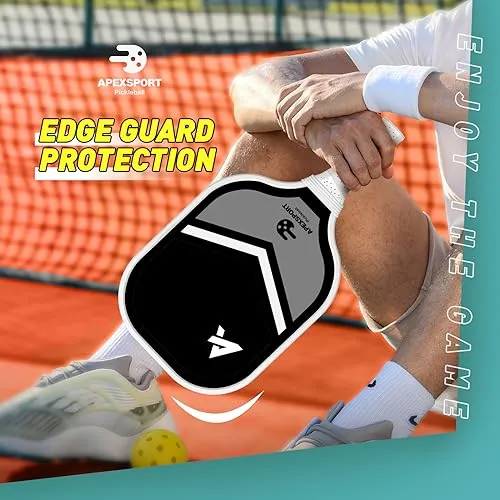 Pickleball Paddles Set of 2, USAPA Approved Lightweight Fiberglass Pickleball Set with 4 Pickleballs, 1 Pickleball Sling Bag, 2 Cooling Towels, Pickleball Gifts for Women Men Beginners & Professional