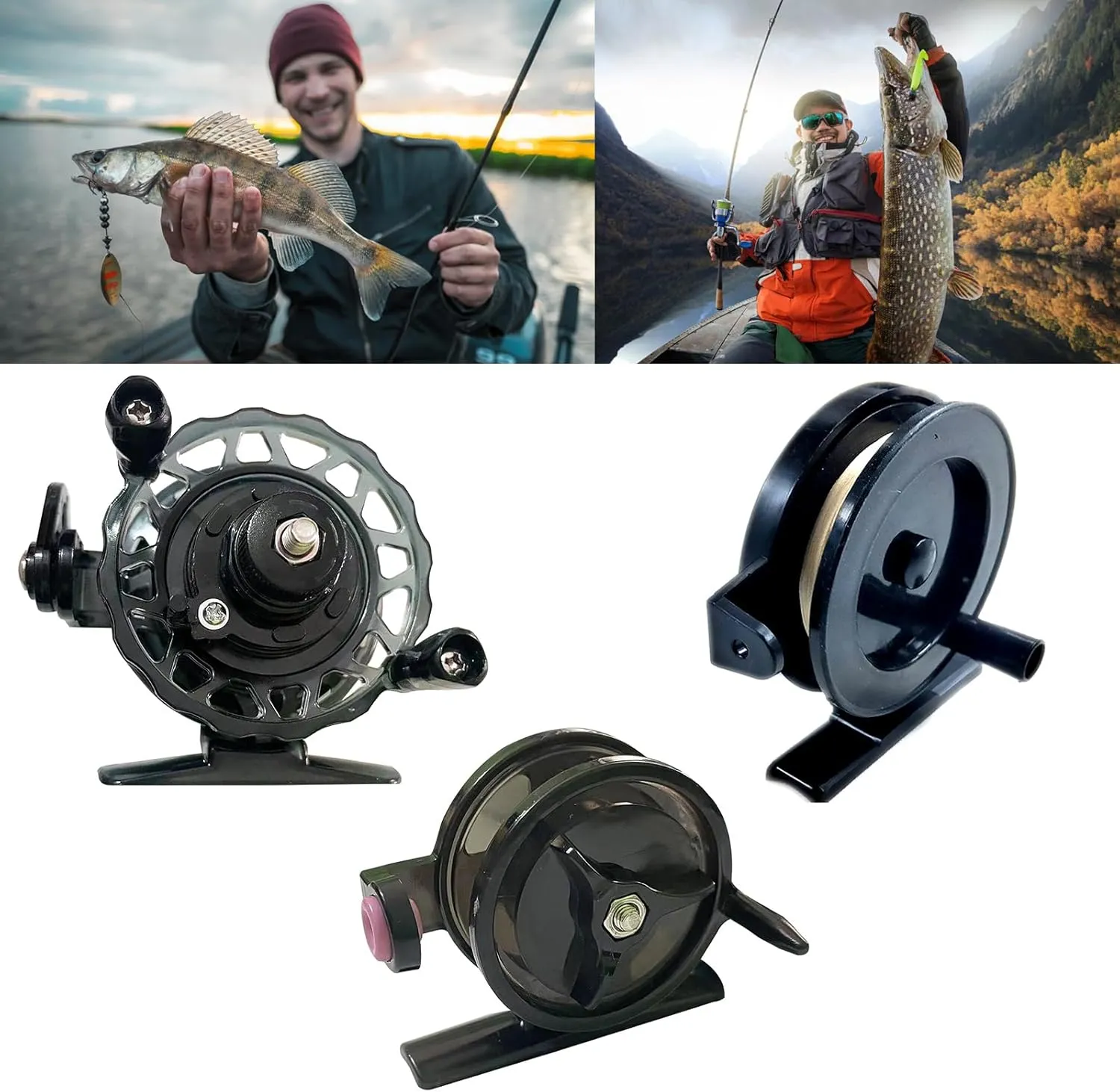 Portable Winter Ice Fishing Rafts Wheel Light Weight Fly Fishing Line Reels Throwing Wheel Fishing Tackle Accessories