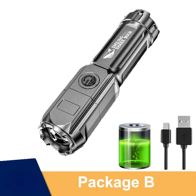 Powerful LED Flashlight 100000 Lumen Tactical Flashlights Rechargeable USB 18650 Waterproof Zoom Fishing Hunting LED Flashlight