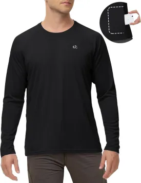 Rash Guard for Men Swim Shirt Quick Dry Fishing Shirts for Men UPF 50  Long Sleeve UV Sun Protection Beach Shirts