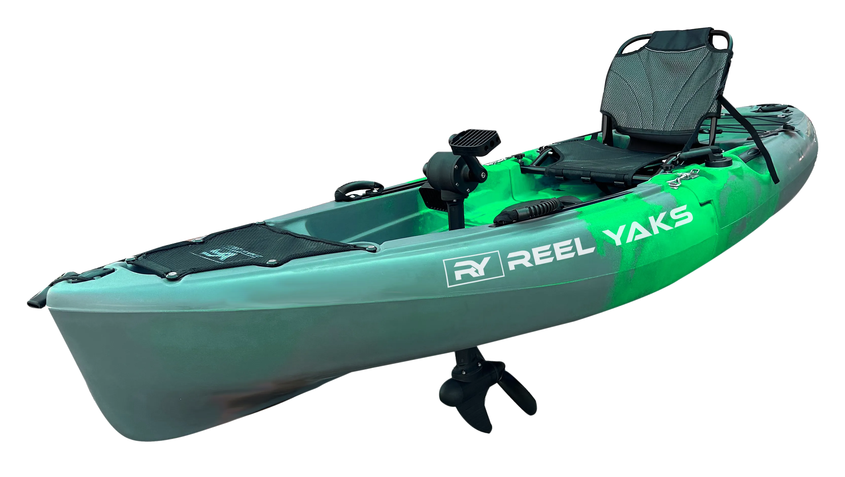 ReelYaks 9.5ft Raptor Modular Propeller Drive Pedal Fishing Kayak | 380lbs Capacity | 2 Piece
